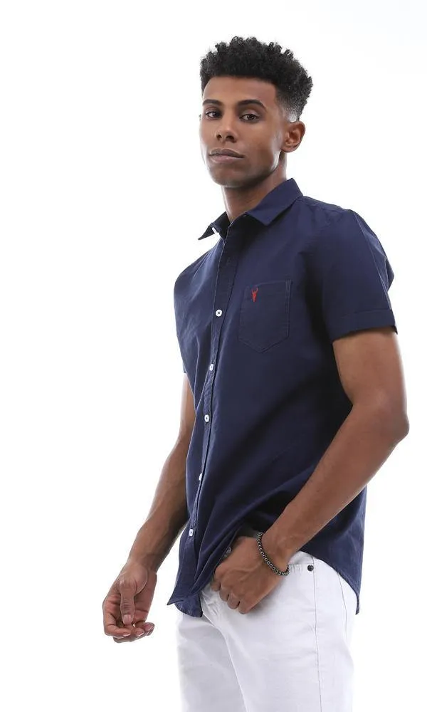 94894 Essential Short Sleeves Navy Blue Summer Shirt