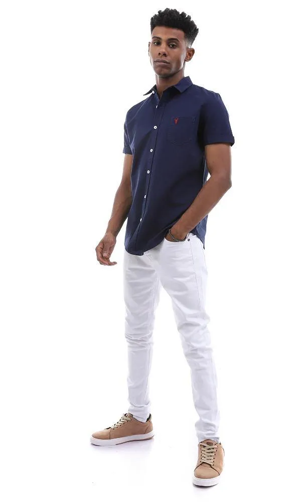 94894 Essential Short Sleeves Navy Blue Summer Shirt