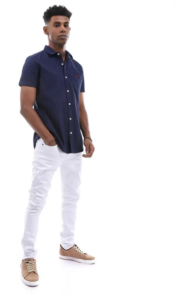 94894 Essential Short Sleeves Navy Blue Summer Shirt