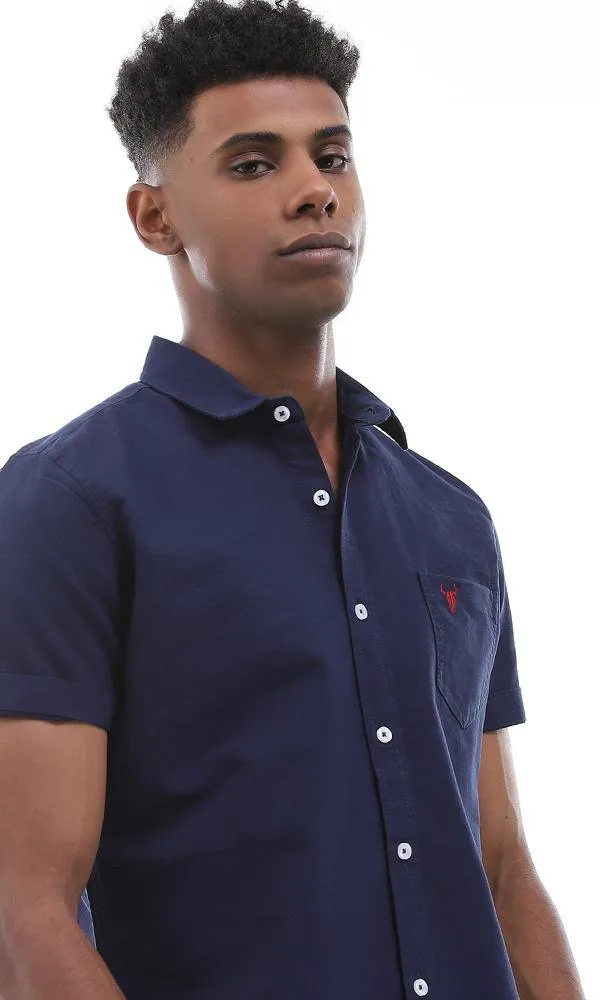 94894 Essential Short Sleeves Navy Blue Summer Shirt