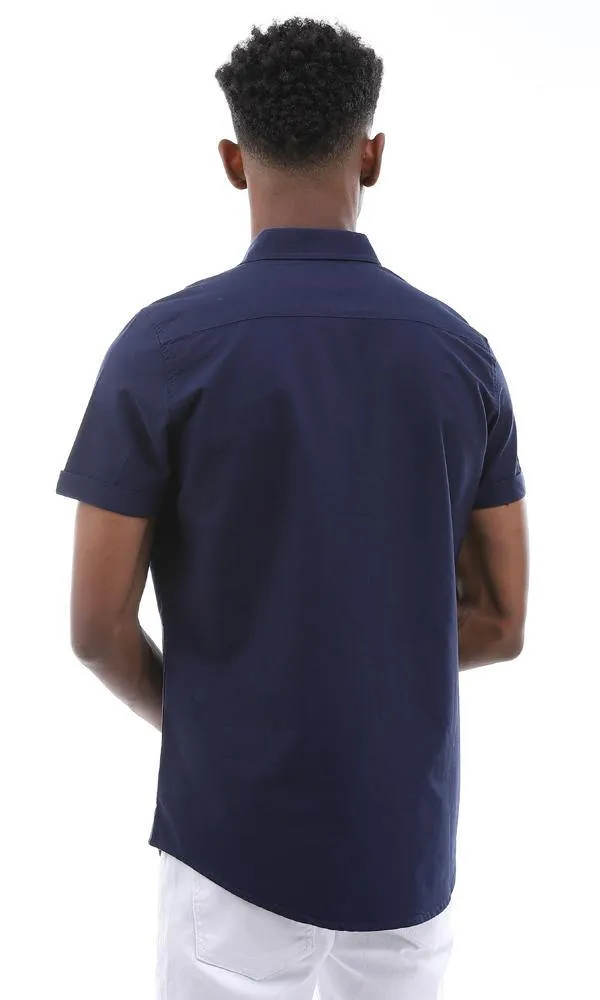 94894 Essential Short Sleeves Navy Blue Summer Shirt