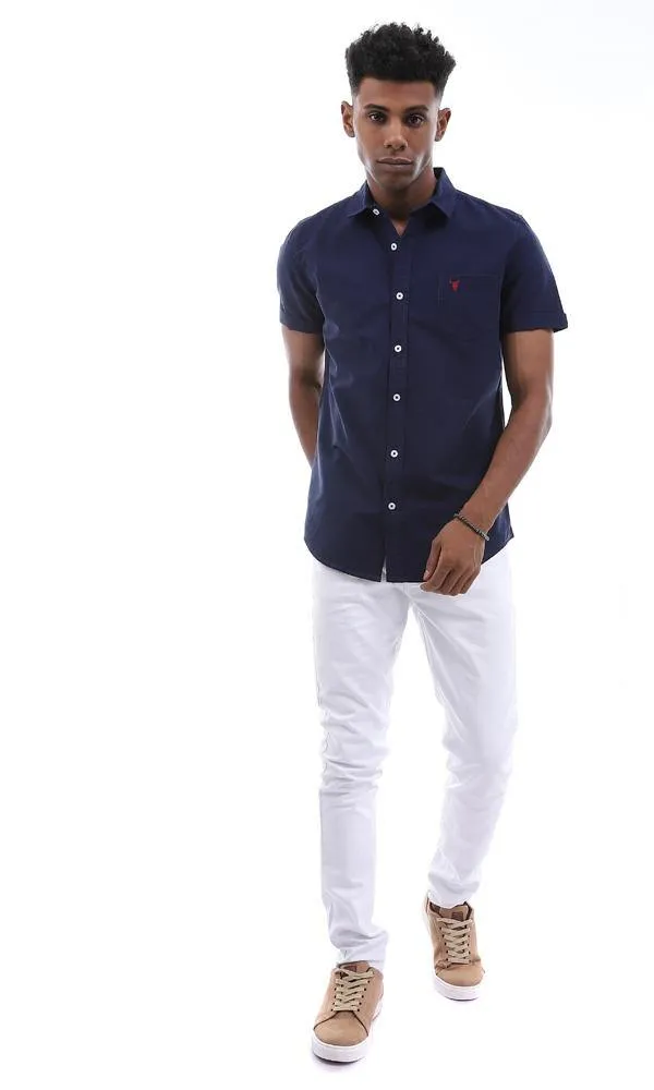 94894 Essential Short Sleeves Navy Blue Summer Shirt