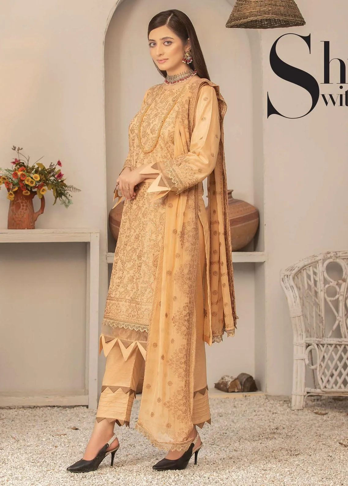 Andaz By Aalaya Embroidered Lawn Unstitched 3 Piece Suit - 03