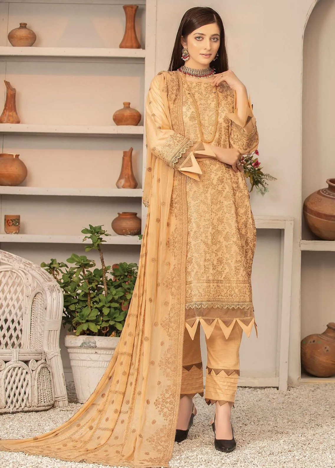 Andaz By Aalaya Embroidered Lawn Unstitched 3 Piece Suit - 03