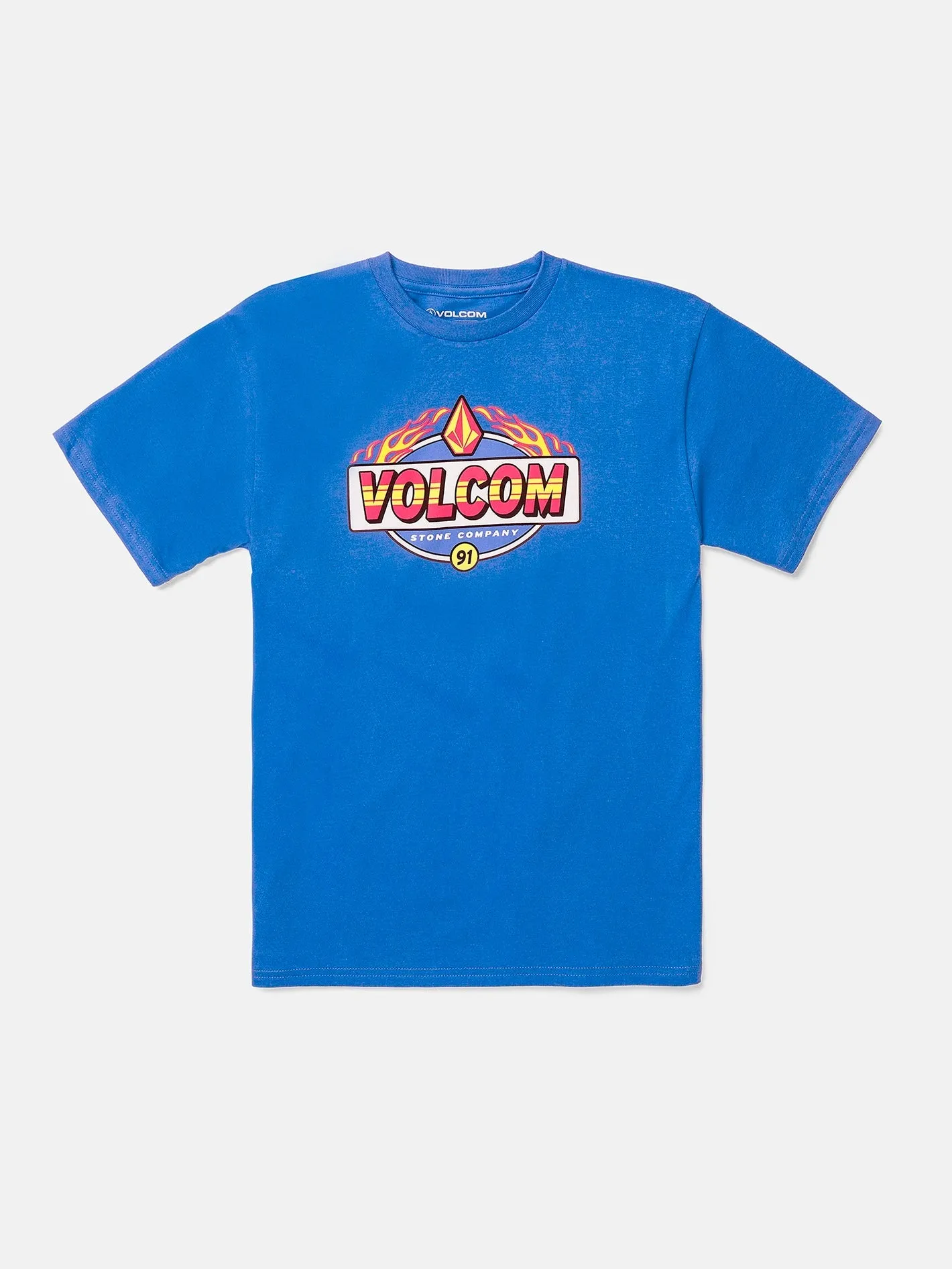 Big Boys Flamey V Short Sleeve Tee - Patriot Blue