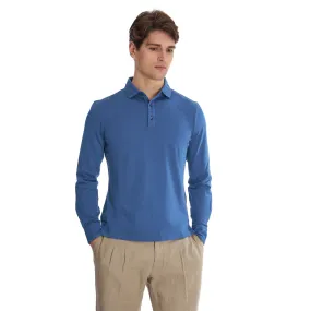 BLUETTE LONG SLEEVE POLO SHIRT