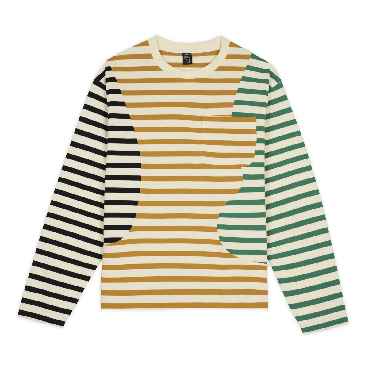 Brain Dead Organic Paneled Stripe LS Tee