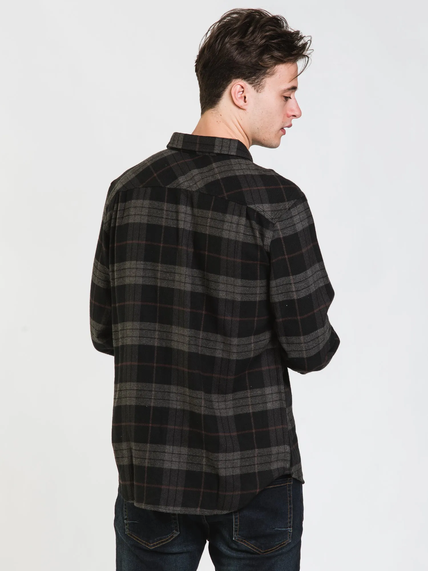 BRIXTON BOWERY LONG SLEEVE FLANNEL  - CLEARANCE