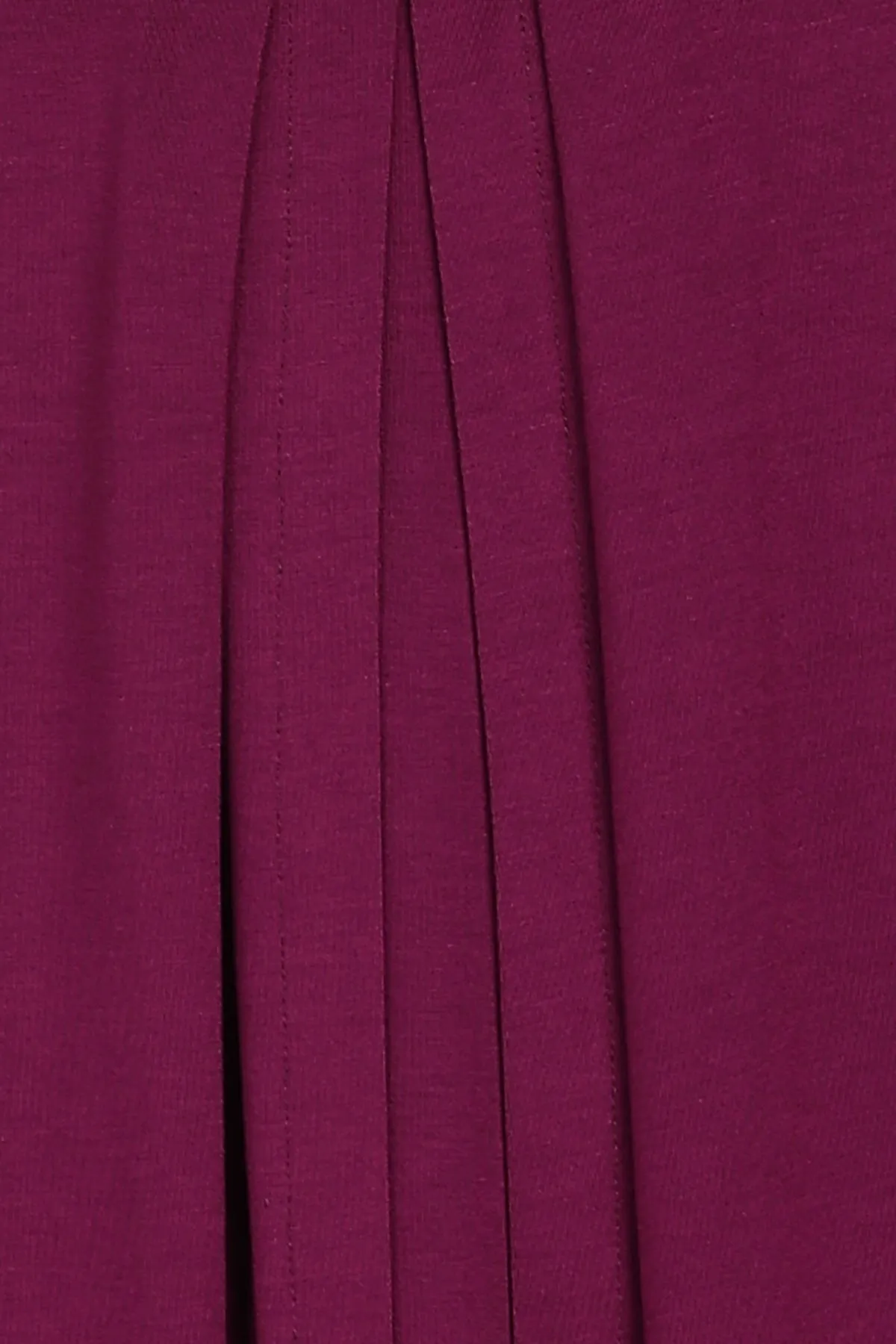 Burgundy Front & Back Pleated Zipless Nursing Top