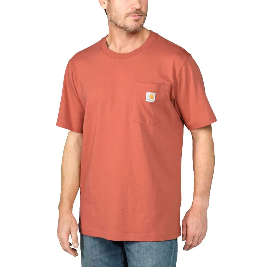 Carhartt Men&#x27;s K87 Pocket Short Sleeve T-Shirt Terracotta | Buy Carhartt Men&#x27;s K87 Pocket Short Sleeve T-Shirt Terracotta here | Outnorth