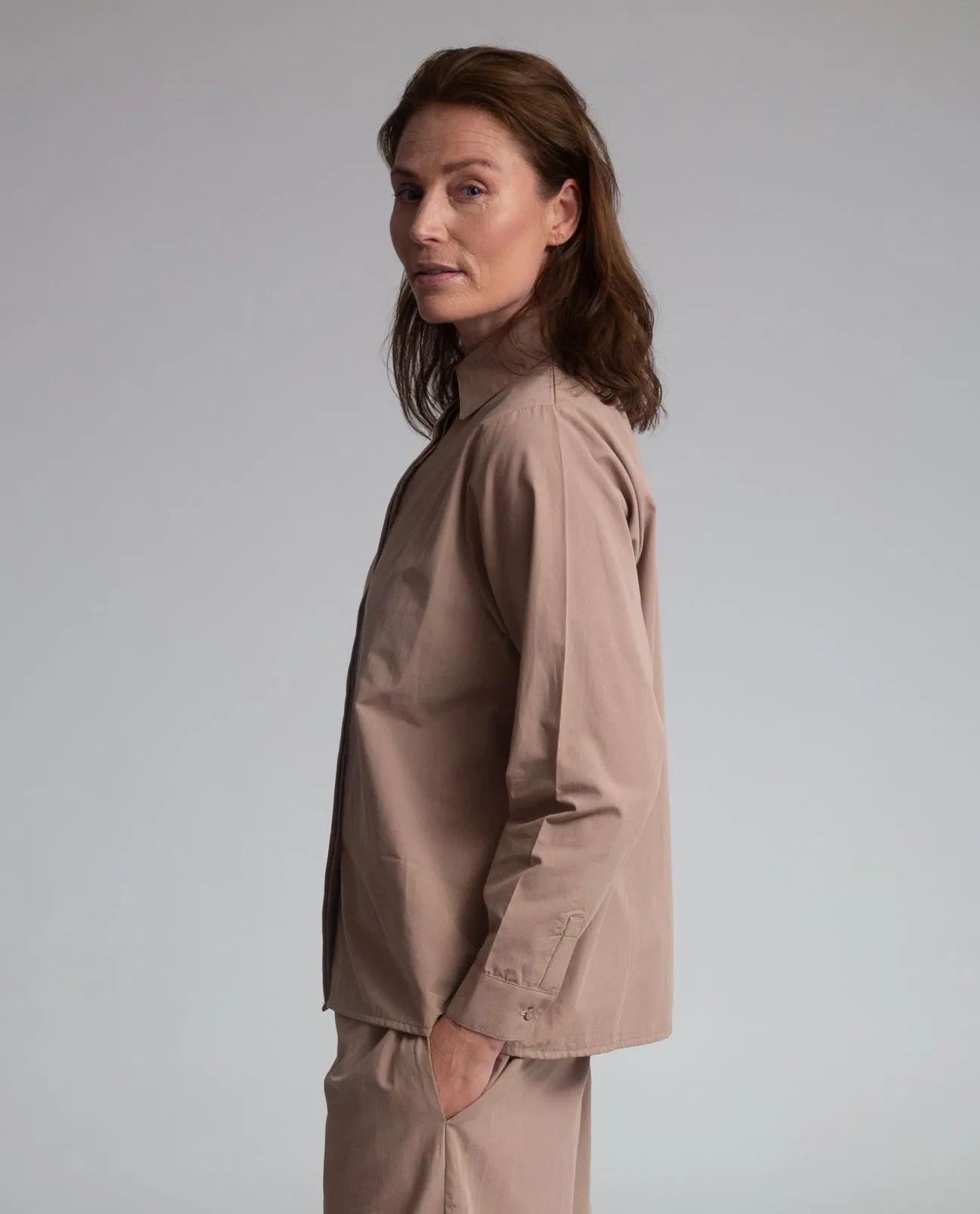 Celia-Jane Organic Cotton Shirt In Mocha