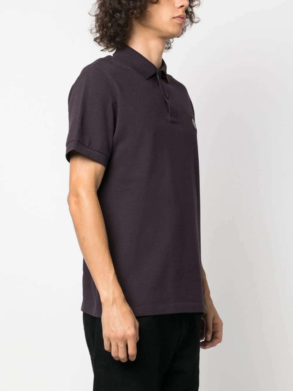 COMPASS-MOTIF SHORT-SLEEVED POLO SHIRT