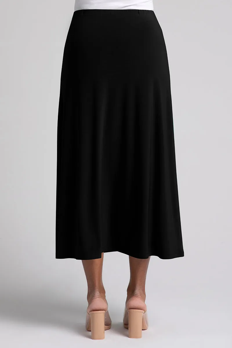 Black Essential A-Line Skirt