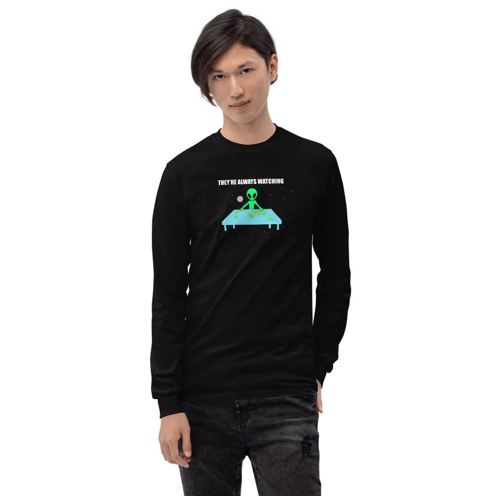 Flat Earth Alien Men's Long Sleeve
