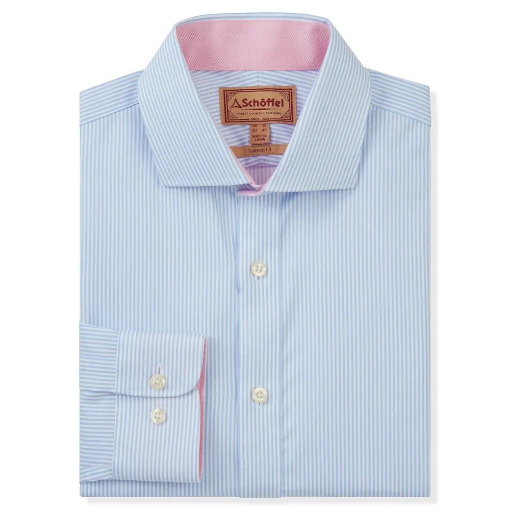 Greenwich Tailored Shirt - Light Blue Stripe