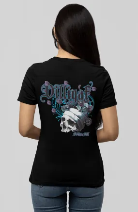 Head Wrapped Skull V Neck