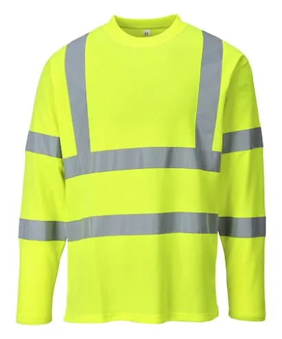 Hi Vis Comfort cotton Tee Shirt Long Sleeve RIS 3279 Portwest S278