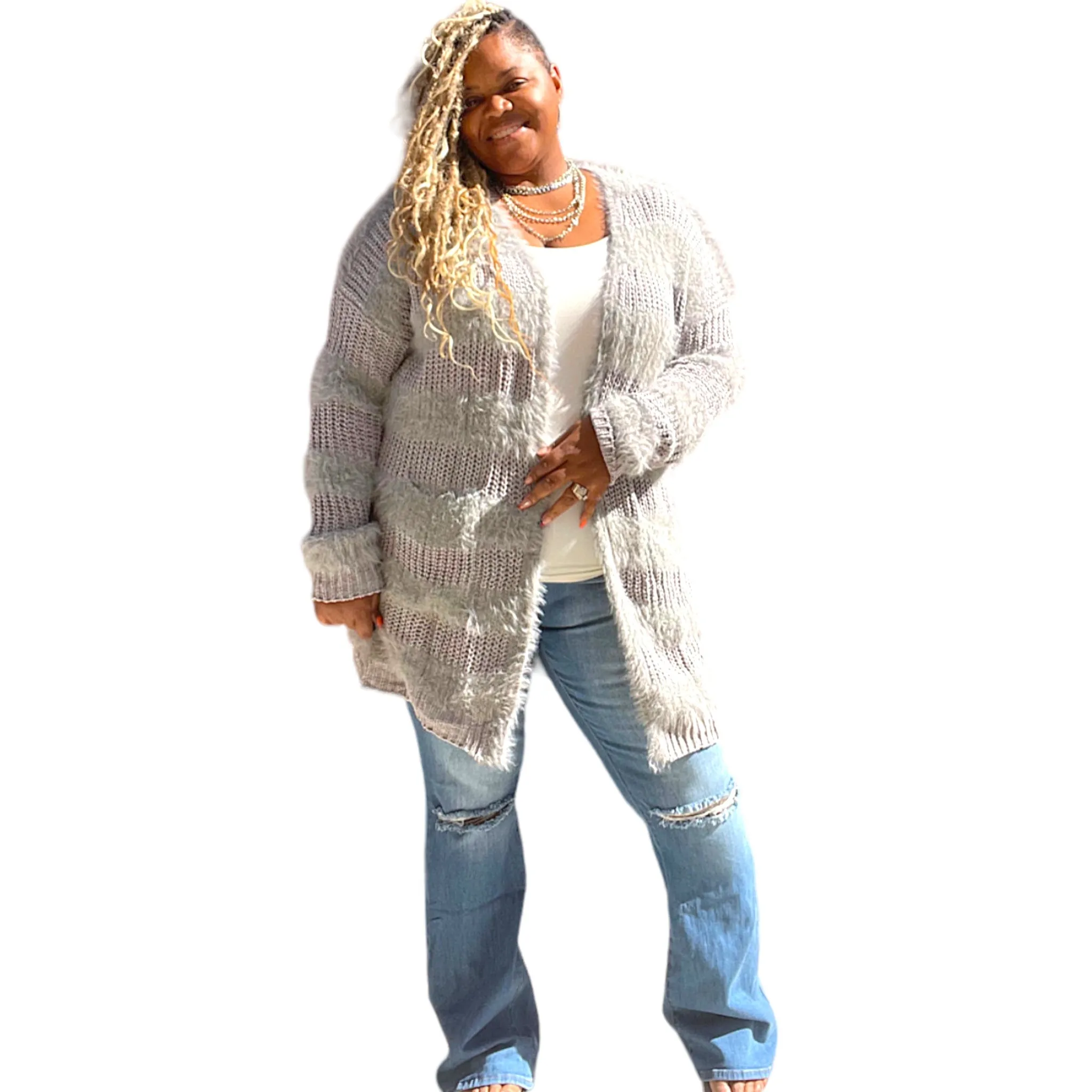 High Rise Plus Size Distressed Jeans