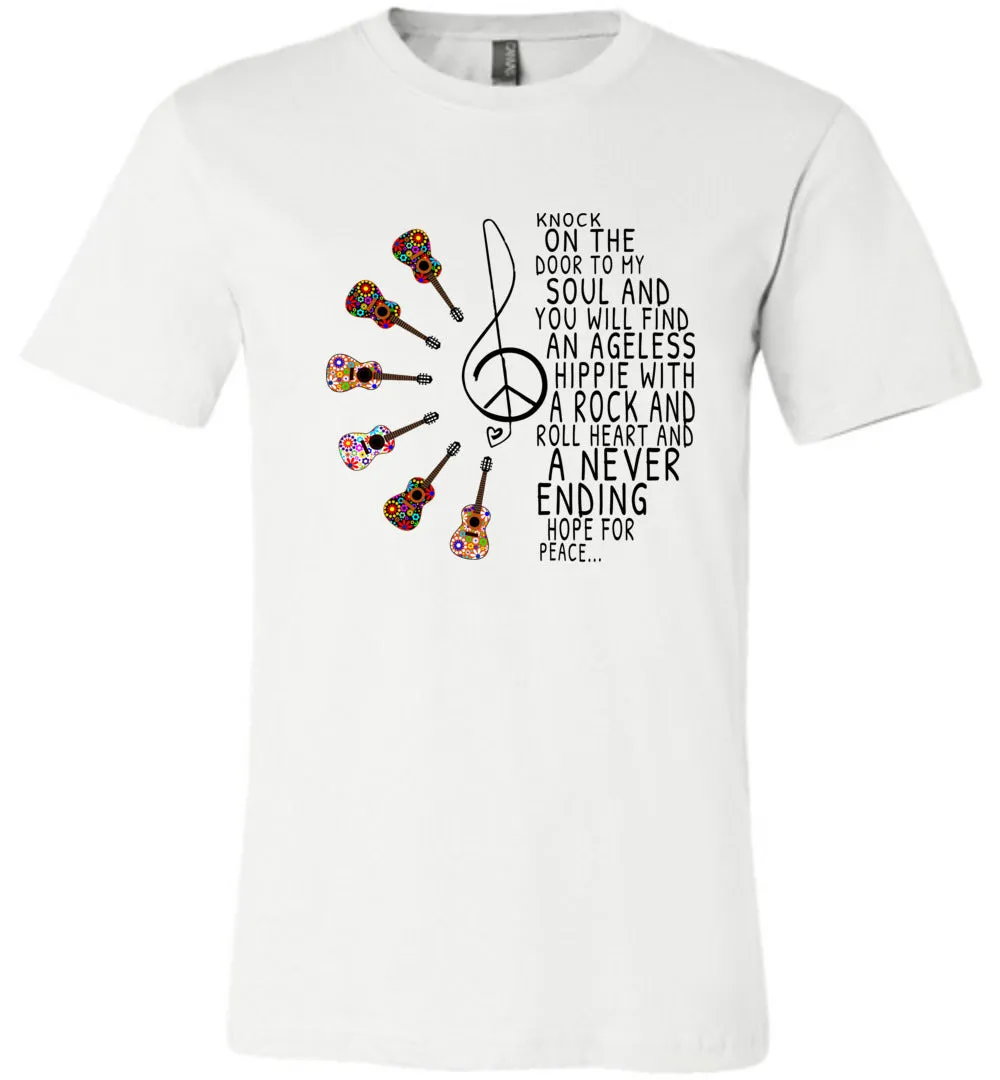 Hippie With A Rock n Roll  Heart T-shirts