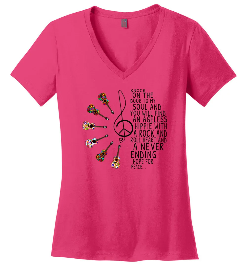 Hippie With A Rock n Roll  Heart T-shirts