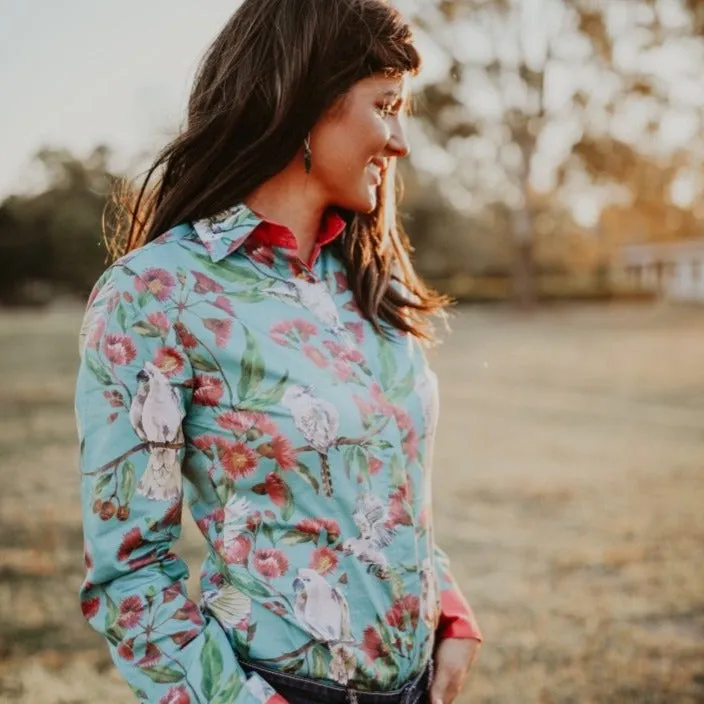 Ladies Country Cotton 'Native Blooms' Long Sleeved shirts