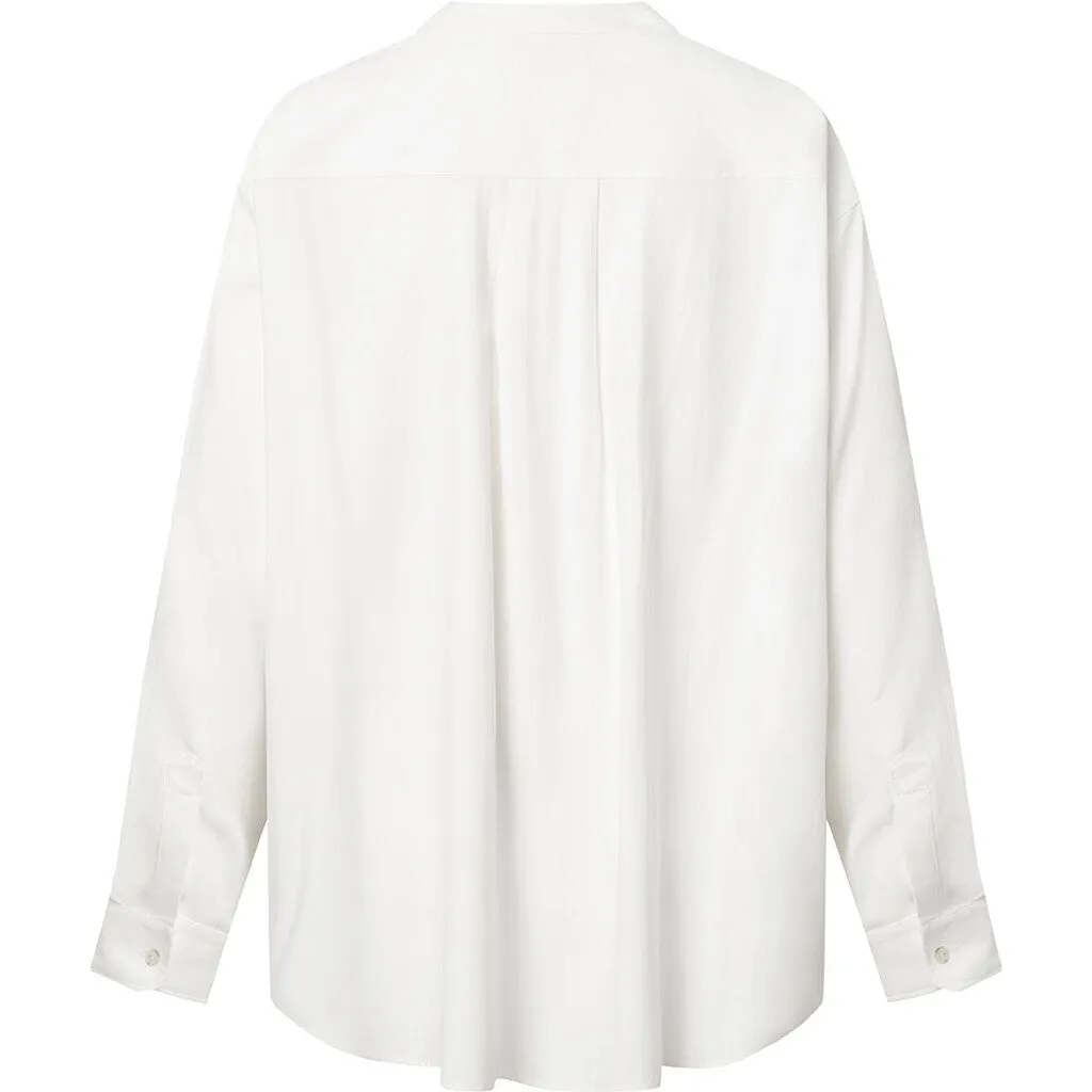 Long sleeve oversize Fay shirt / 100012 - White