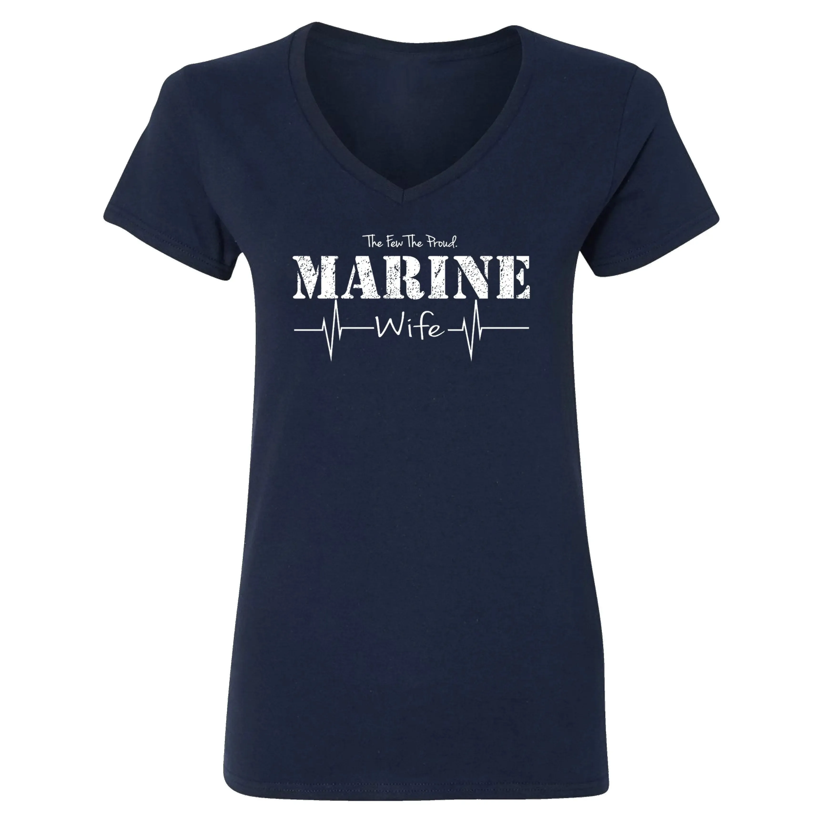 Marine Wife Women's V-Neck Tee