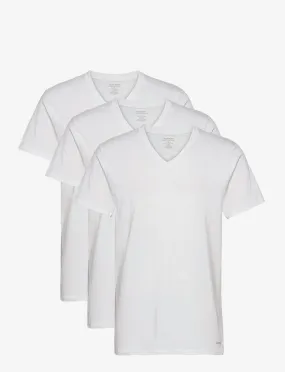 Calvin Klein Mens Set of Three White V-Neck T-Shirts