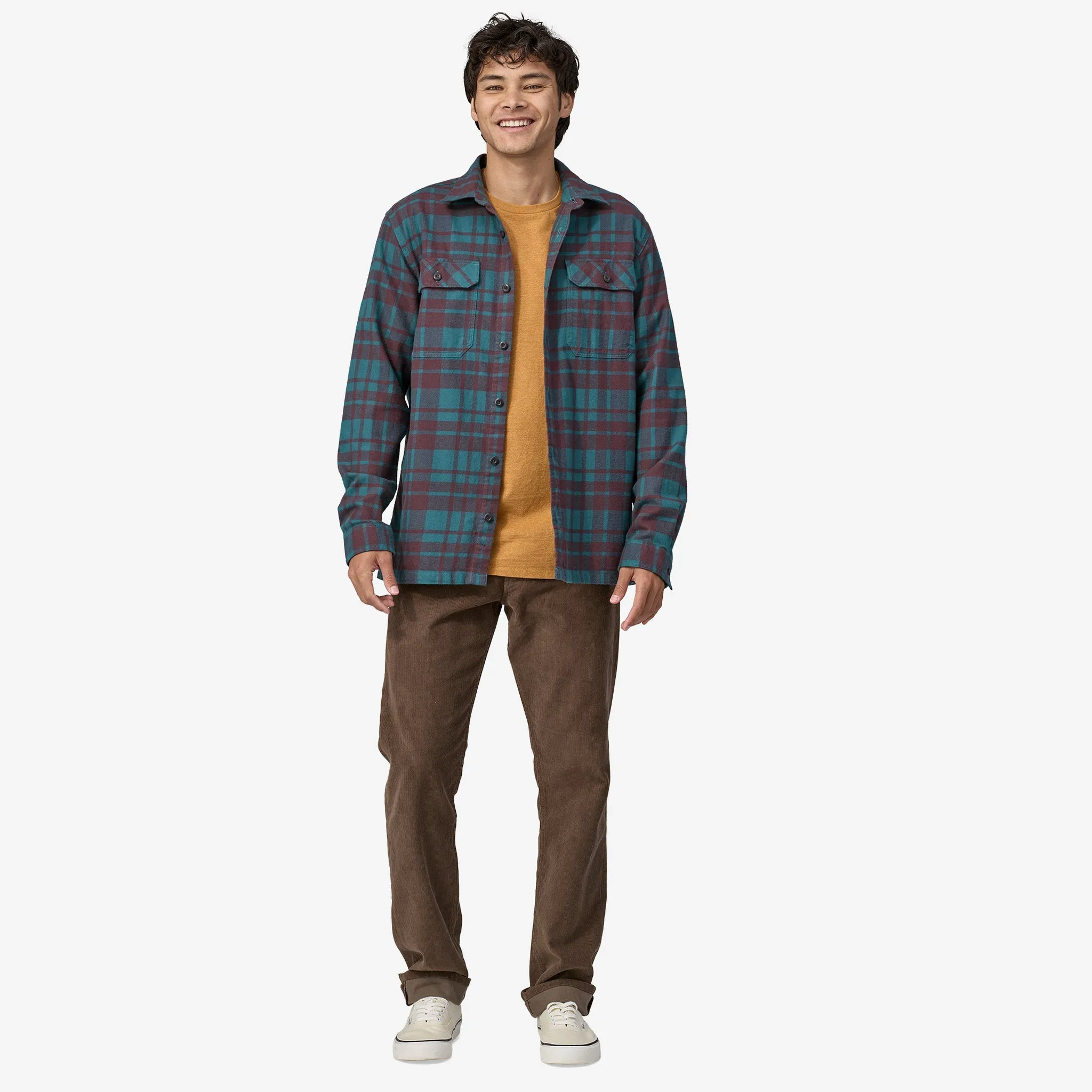 Men's Long-Sleeved Organic Cotton Midweight Fjord Flannel Shirt