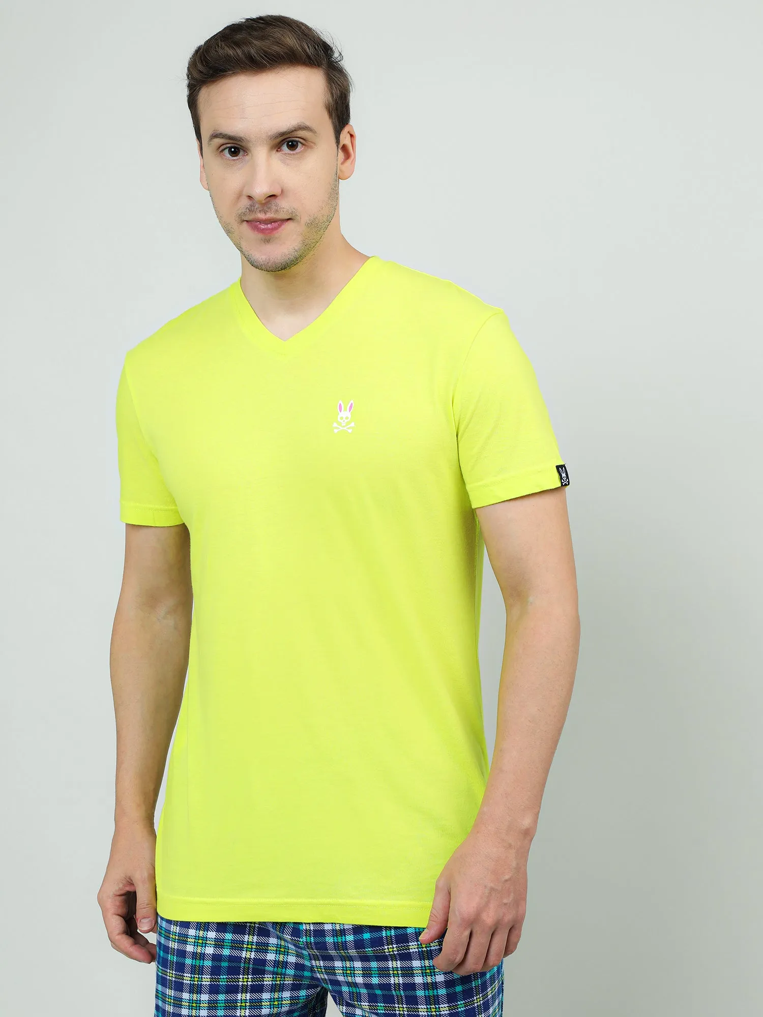 Neo Green V neck T shirt