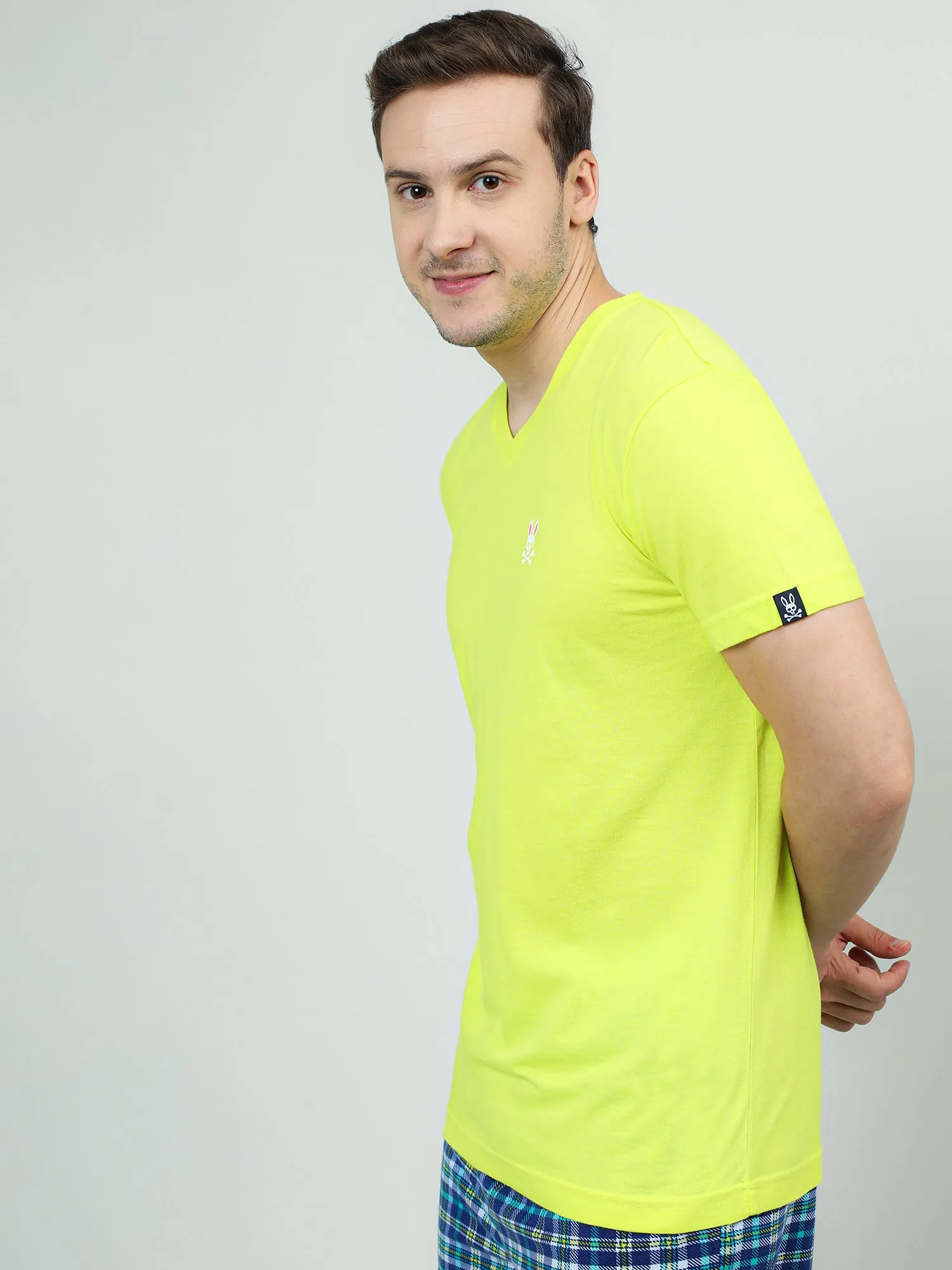 Neo Green V neck T shirt