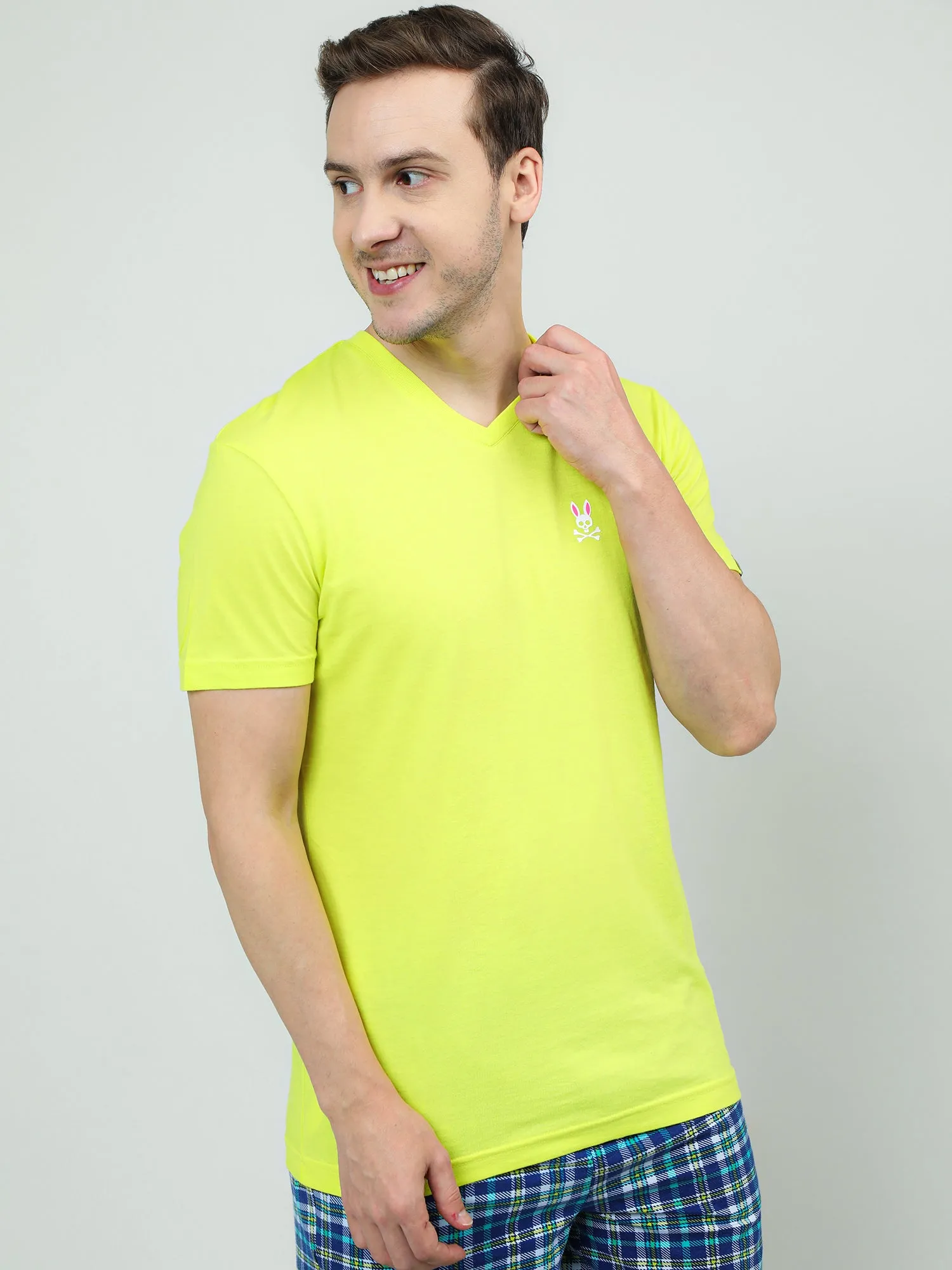 Neo Green V neck T shirt