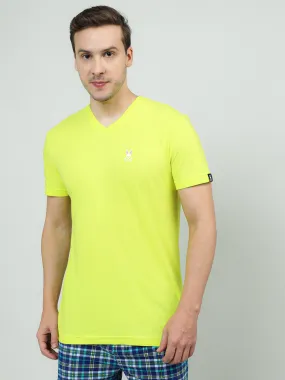 Neo Green V neck T shirt