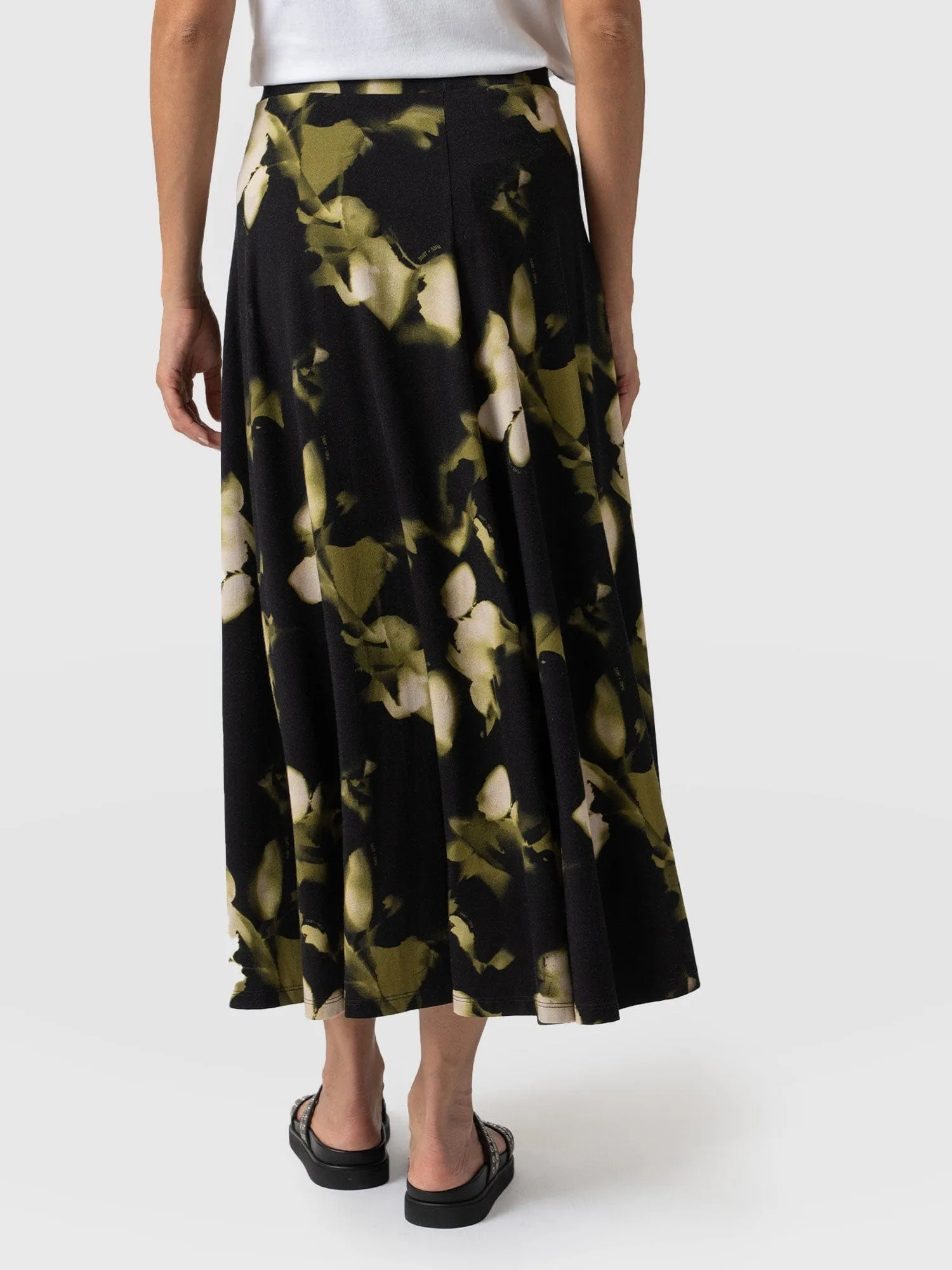 Nora A-Line Skirt - Green Aurora