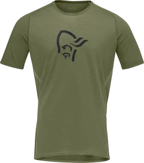 Norrøna Men&#x27;s Fjørå Wool T-Shirt Olive Night | Buy Norrøna Men&#x27;s Fjørå Wool T-Shirt Olive Night here | Outnorth