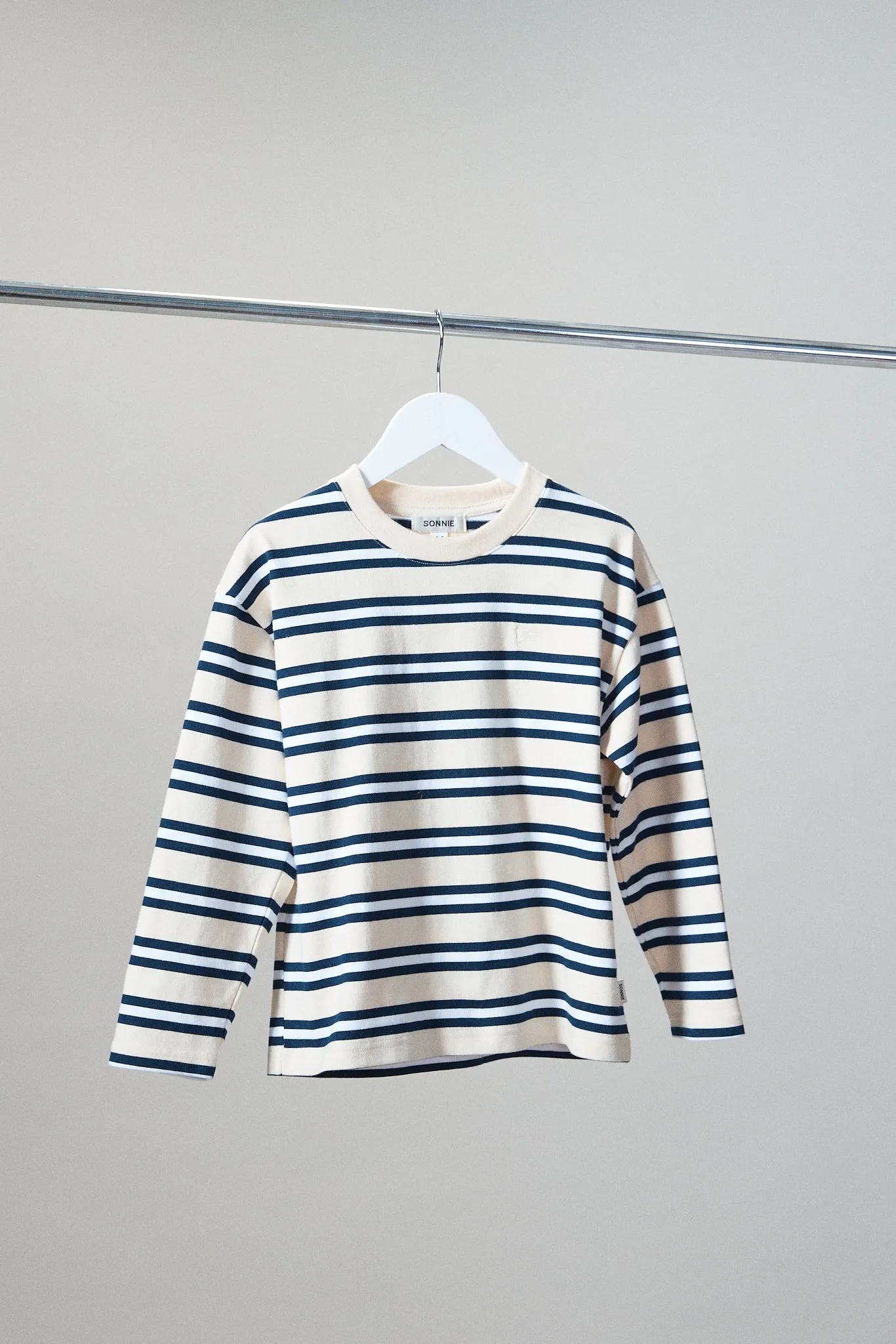 Remy LS Tee - Dark Blue Stripe