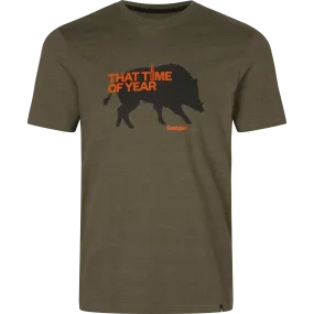 Seeland Men&#x27;s That Time T-Shirt Pine Green Melange | Buy Seeland Men&#x27;s That Time T-Shirt Pine Green Melange here | Outnorth