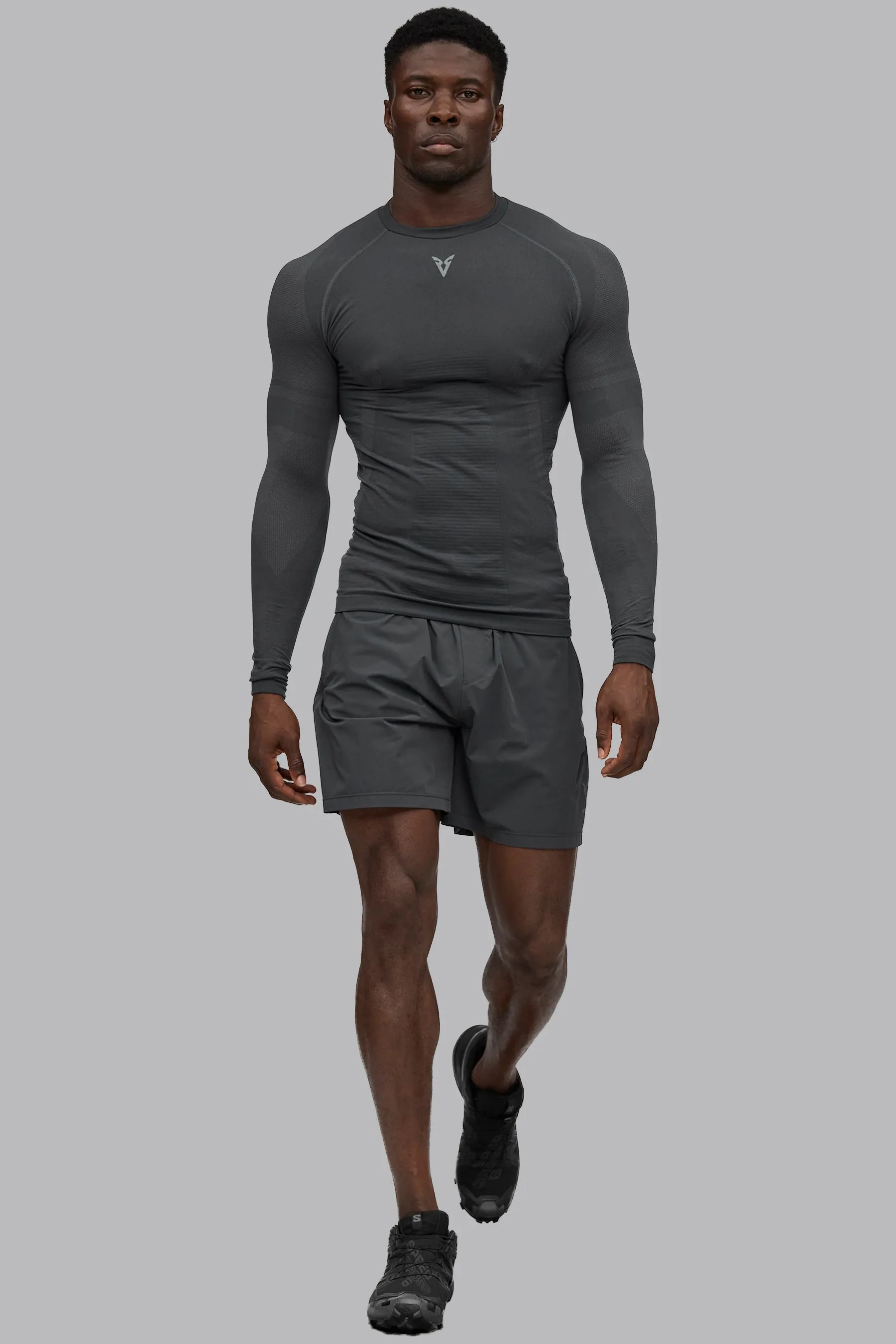 V_BASE SEAMLESS LONG SLEEVED T-SHIRT - Dark Gray