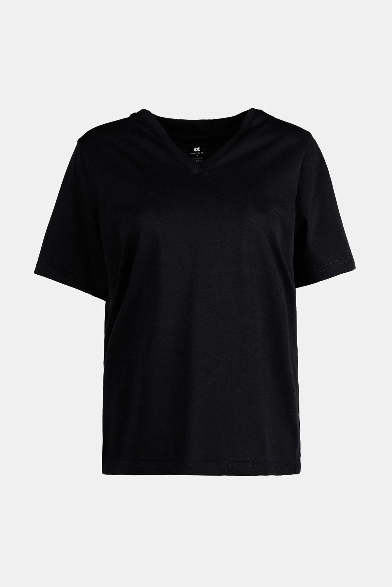 Women's V-Neck T Shirt - Black